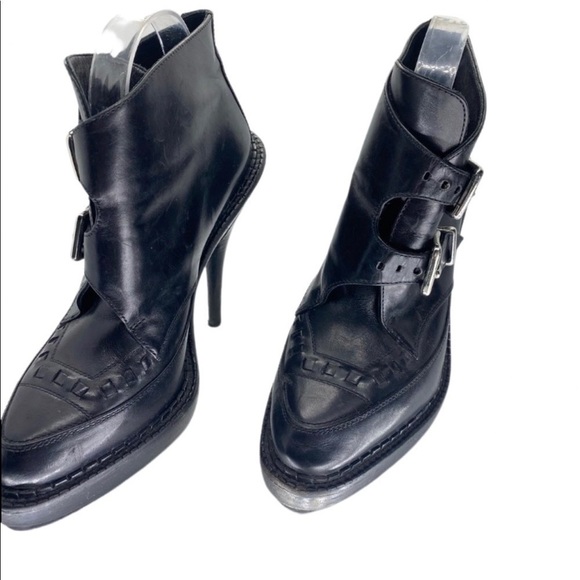 Phi Creeper Buckled Heel Boots Size 8.5 - Picture 5 of 8